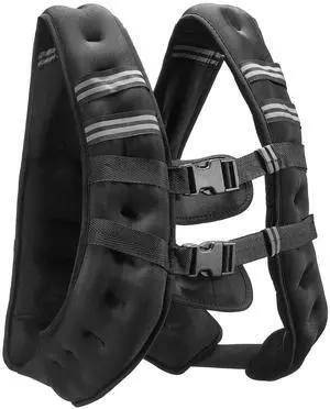 Weighted Vest, 20 lbs Weight Vest with Reflective Stripe, Adjustable Buckle Body Weight Vest for Men Women, Workout Equipment for Strength Training, Running, Jogging, Fitness, and Weight Loss Weighted Vest, 20 lbs Weight Vest with Reflective Stripe, Adjustable Buckle Body Weight Vest for Men Women, Workout Equipment for Strength Training, Running, Jogging, Fitness, and Weight Loss