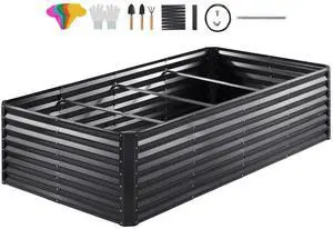 VEVOR Galvanized Raised Garden Bed Planter Box 94.5x47.2x23.6" Flower Vegetable VEVOR Galvanized Raised Garden Bed Planter Box 94.5x47.2x23.6" Flower Vegetable