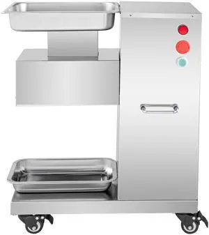 110V Commercial Meat Cutter Machine 1100LB/H Electric Meat Cutting Machine 750W Commercial Meat Slicer 3mm Blade Restaurant Food Slicer Stainless Steel For Kitchen Restaurant Supermarket