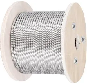 316 Stainless Steel Cable, 500FT Stainless Steel Wire Rope of 5/32 Inch Diameter and 1x19 Construction, 3300 LBS Breaking Strength Steel Cable for Outdoor Railing Decking DIY Balustrade