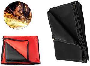 Welding Blanket, 10 x 10 Foot Fiberglass Blanket, Up To 550 °C Heat-Resistant Fire Retardant Blanket with Premium Brass Grommets