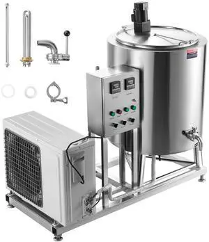 Milk Pasteurizer 150L, Commercial Milk Pasteurization Machine, Food Grade 304 Stainless Steel, Professional Pasteurization with Time and Temperature Control, for Milk Juice Yogurt Sterilization