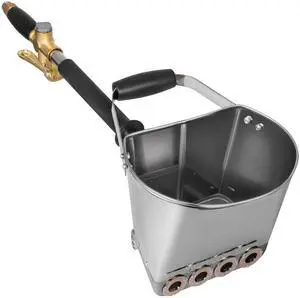 4 Jet 3Hp Stucco Sprayer Plaster Sprayer Cement Mortar Spray Gun Hopper Wall Paint Spray Gun Wall Painting Concrete Tool Manual Sprayer for Painting Wall or Ceilings