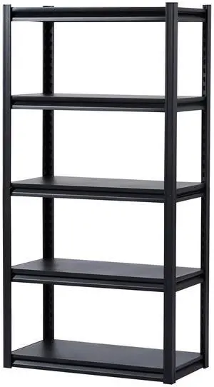 Storage Shelves, 2000 lbs, 5 Tier Garage Storage Shelving, 16" D x 32" W x 63" H Adjustable Metal Shelves for Garage Shelves Utility Rack Shelf, Ideal for Kitchen, Warehouse, Basement, Black Storage Shelves, 2000 lbs, 5 Tier Garage Storage Shelving, 16" D x 32" W x 63" H Adjustable Metal Shelves for Garage Shelves Utility Rack Shelf, Ideal for Kitchen, Warehouse, Basement, Black