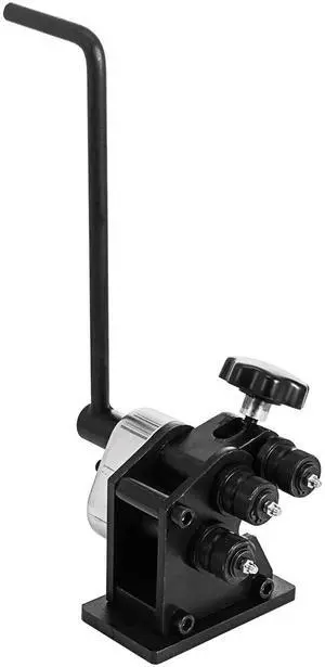 Manual Plate Steel Ring Bender 13-1/2inch Single Pinch Portable Hand Crank Ring Handle Rolling 3inch And Larger Circular Rings