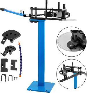 Tube Bender Max Bending Degree 240°,Heavy Duty Metal Pipe and Tube Notcher With 3 Dies,Tube Pedestal Bender 0 up to 240 Degree,Metal Working Tools and Equipment Overall height 45\"