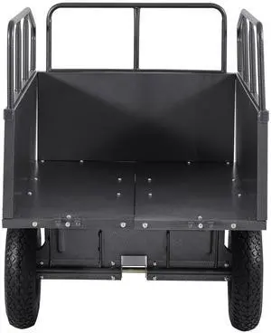 Garden Utility Trailer, 17 Cu. Ft & 600lbs Capacity, ATV UTV Hauling Trailer, Tow Behind Steel Dump Cart with 16" Tires, Hand Pull or Foot Pedal, Heavy Duty Yard Trailers for Lawn Mower Tractor Garden Utility Trailer, 17 Cu. Ft & 600lbs Capacity, ATV UTV Hauling Trailer, Tow Behind Steel Dump Cart with 16" Tires, Hand Pull or Foot Pedal, Heavy Duty Yard Trailers for Lawn Mower Tractor