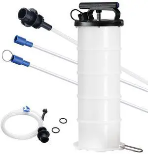 Fluid Extractor, 1.74 Gallons (6.5 Liters), Manual Hand-Operated Oil Changer Vacuum Fluid Extractor with Dipstick and Hose, Oil Extractor Change Pump for Automotive Fluids Vacuum Evacuation Fluid Extractor, 1.74 Gallons (6.5 Liters), Manual Hand-Operated Oil Changer Vacuum Fluid Extractor with Dipstick and Hose, Oil Extractor Change Pump for Automotive Fluids Vacuum Evacuation