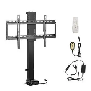 Motorized TV Lift with Swivel, Adjustable Height 28.74-68.11 Inch for 32-70 Inch TVs, Remote Controlled, 154 Lbs Capacity, Manual Left/Right Swivel 30°