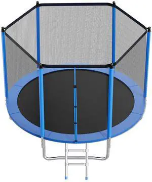 Outdoor Trampoline, 10FT Round Recreational Trampoline with Enclosure Net, ASTM Approved, Heavy Duty Trampolines, Max 330 lbs Weight Capacity, Anti-Rust Backyard Trampolines for Kids & Adults Outdoor Trampoline, 10FT Round Recreational Trampoline with Enclosure Net, ASTM Approved, Heavy Duty Trampolines, Max 330 lbs Weight Capacity, Anti-Rust Backyard Trampolines for Kids & Adults