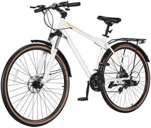 Hybrid Bike, Lightweight Aluminum Frame Bike, 700c Wheel Men Women Hybrid Bicycle, Step-Over Adult Urban City Commuter Bikes, with 24-Speed Shimano Drivetrain, Alloy Adjustable Stem, Dual Brakes Hybrid Bike, Lightweight Aluminum Frame Bike, 700c Wheel Men Women Hybrid Bicycle, Step-Over Adult Urban City Commuter Bikes, with 24-Speed Shimano Drivetrain, Alloy Adjustable Stem, Dual Brakes