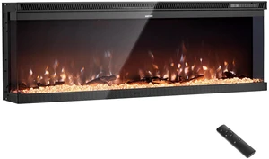 VEVOR 72 inch Electric Fireplace Three Sided Glass Wall Mounted Recessed 1500W VEVOR 72 inch Electric Fireplace Three Sided Glass Wall Mounted Recessed 1500W