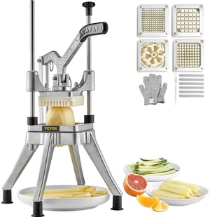 Commercial Chopper with 4 Replacement Blades Commercial Vegetable Chopper Stainless Steel French Fry Cutter Potato Dicer & Slicer Commercial Vegetable Fruit Chopper for Restaurants & Home Kitche Commercial Chopper with 4 Replacement Blades Commercial Vegetable Chopper Stainless Steel French Fry Cutter Potato Dicer & Slicer Commercial Vegetable Fruit Chopper for Restaurants & Home Kitche