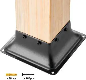 4x4 Post Base 20Pcs, Internal 3.6"x3.6" Heavy Duty Powder-Coated Steel Post Bracket Fit for Standard Wood Post Anchor, Decking Post Base for Deck Porch Handrail Railing Support 4x4 Post Base 20Pcs, Internal 3.6"x3.6" Heavy Duty Powder-Coated Steel Post Bracket Fit for Standard Wood Post Anchor, Decking Post Base for Deck Porch Handrail Railing Support