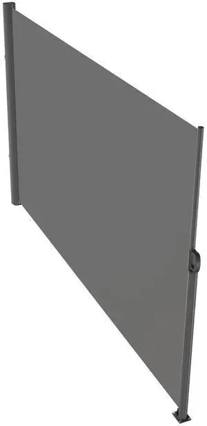 Retractable Side Awning, 71''x 118'' Aluminum Outdoor Privacy Screen, 280g Polyester Water-proof Retractable Patio Screen, UV 30+ Room Divider Wind Screen for Patio, Backyard, Balcony, Gray