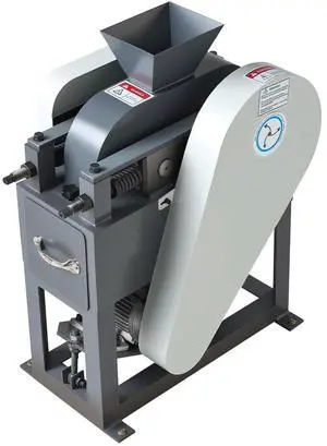 Rock Crusher, 220V Double Roller Crushers, Industrial Shredder with 2.56x0.59 inch Dual Feed Inlets, 1740RPM Speed Stone Grinder Rock Crusher, 1.5KW Electric Shatter Pulverizer, 860kg/h Crushing