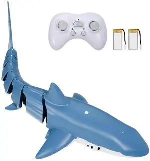 Remote Control Shark Toy, 2.4GHz High Simulation Shark RC Boat for Swimming Pool Bathroom, Electric RC Shark Fish Toy with 2 Batteries, Light & Spray Water Function for 6+ Year Old Boys & Girls Remote Control Shark Toy, 2.4GHz High Simulation Shark RC Boat for Swimming Pool Bathroom, Electric RC Shark Fish Toy with 2 Batteries, Light & Spray Water Function for 6+ Year Old Boys & Girls