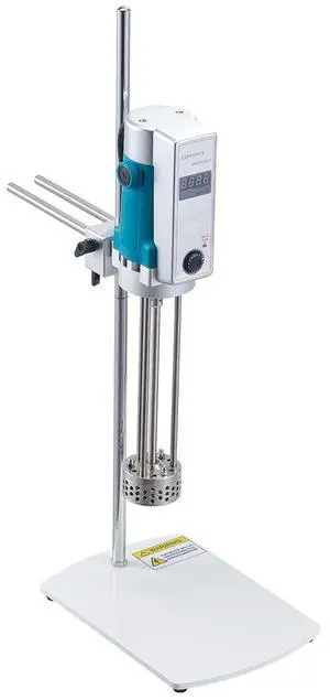Homogenizer, 500 W Laboratory High Speed Dispersing Homogenizer, 200-11000 RPM High Shear Lab Mixer Emulsification Machine, Digital Display Blender, Stainless Steel, for Cosmetics/Food Industry