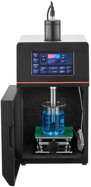 2 in 1 Ultrasonic Homogenizer, 2000W Power, 20KHz Frequency, 0.79 inch Titanium Alloy Probe, Continuous, Timer and Pulse Three Modes, Noise Reduction, Sonicator Processor Cell Disruptor Mixer