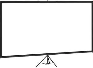 Tripod Projector Screen with Stand 70 inch 16:9 4K HD Projection Screen Stand Wrinkle-Free Height Adjustable Portable Screen for Projector Indoor & Outdoor for Movie, Home Cinema, Gaming, Office