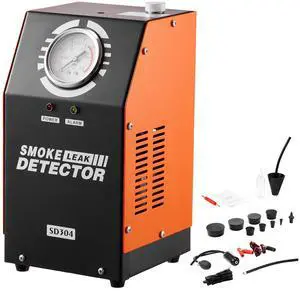 Automotive Smoke Machine Leak Detector, EVAP Smoke Machine Leak Tester with Built-in Air Pump and Pressure Gauge, Dual-Mode Vacuum Pipe Fuel Diagnostic Detector for DC12V Cars, Trucks, ATVs
