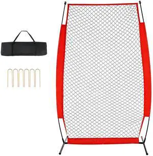 VEVOR I Screen Baseball for Batting Cage, 7x4 ft Baseball & Softball Safety Screen, Body Protector Portable Batting Screen with Carry Bag & Ground Stakes, Baseball Pitching Net for Pitchers Protection VEVOR I Screen Baseball for Batting Cage, 7x4 ft Baseball & Softball Safety Screen, Body Protector Portable Batting Screen with Carry Bag & Ground Stakes, Baseball Pitching Net for Pitchers Protection
