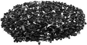 Fire Glass, 20 LBS / 9.0 KG High-Temperature Resistant Fireplace Rocks, 1/2-Inch / 12.7 mm Reflective & Smokeless Firepit Glass Rock, High Luster Stone Landscaping for Fire Pit Table, Black Fire Glass, 20 LBS / 9.0 KG High-Temperature Resistant Fireplace Rocks, 1/2-Inch / 12.7 mm Reflective & Smokeless Firepit Glass Rock, High Luster Stone Landscaping for Fire Pit Table, Black
