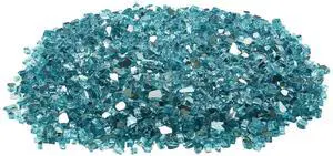 Fire Glass, 20 LBS / 9 KG High-Temperature Resistant Fireplace Rocks, 1/2-Inch / 12.7 mm Reflective & Smokeless Firepit Glass Rock, High Luster Stone Landscaping for Fire Pit Table, Aqua Blue Fire Glass, 20 LBS / 9 KG High-Temperature Resistant Fireplace Rocks, 1/2-Inch / 12.7 mm Reflective & Smokeless Firepit Glass Rock, High Luster Stone Landscaping for Fire Pit Table, Aqua Blue