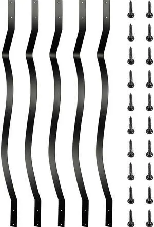 Deck Balusters, 51 Pack Metal Deck Spindles, 32.25\"x1\" Staircase Baluster with Screws, Iron Deck Railing for Wood and Composite Deck, Stylish Baluster for Outdoor Stair Deck Porch