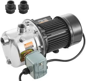 3/4HP SUS304 Stainless Steel Shallow Well Jet Pump, 115 Volt, 18.5 GPM 131 FT Maximum Head Irrigation Water Pump, for Agricultural Garden Irrigation System High-Rise Water Supply Shower Booster 3/4HP SUS304 Stainless Steel Shallow Well Jet Pump, 115 Volt, 18.5 GPM 131 FT Maximum Head Irrigation Water Pump, for Agricultural Garden Irrigation System High-Rise Water Supply Shower Booster