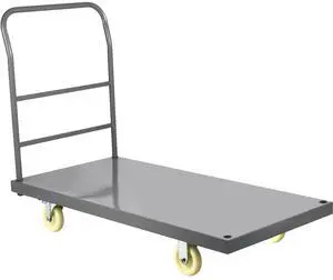Flatbed Utility Cart, Supports up to 2000 lbs, Dimensions 47"L x 24"W x 32"H, Equipped with 5" Nylon Wheels, Sturdy Steel Construction, Ideal for Transporting Luggage