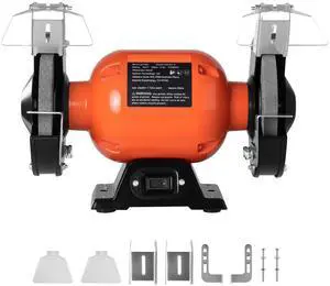 Bench Grinder, 6-inch Single Speed Bench Grinder, 1750RPM Low-Speed Table Grinders with 250W 2A Induction Motor, 36/60-Grit Grinding Wheels & Adjustable Tool Rest for Precise Sharpening Grinding Bench Grinder, 6-inch Single Speed Bench Grinder, 1750RPM Low-Speed Table Grinders with 250W 2A Induction Motor, 36/60-Grit Grinding Wheels & Adjustable Tool Rest for Precise Sharpening Grinding