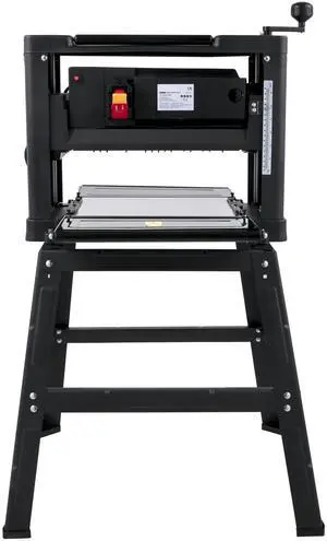 13-Inch Benchtop Thickness Planer, 2000W, 8000 rpm, 15 AMP, with Foldable Iron Stand and Dust Exhaust, 6m/min Planing Speed, Ideal for Woodworking and Wooden Plank Shaping