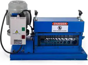 Portable Wire Stripper, 18 AWG to 1" OD, 11 Channels, 10 Blades, Electric Machine for Efficient Copper Recycling, Speeds Up to 75ft/min