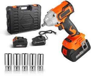 VEVOR Cordless Impact Wrench 280 ft-lbs High Torque 3/8 inch 20V 4Ah Battery VEVOR Cordless Impact Wrench 280 ft-lbs High Torque 3/8 inch 20V 4Ah Battery