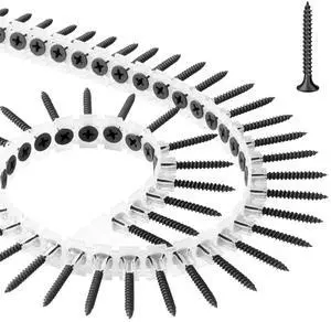 Screws, #6 x 1-1/4 inch Length Drywall to Wood Collated Screw, All Purpose High-Hardness Alloy Steel Self Drilling Drywall Screws, for Home DIY, Space Renovation(1000 per Box) Screws, #6 x 1-1/4 inch Length Drywall to Wood Collated Screw, All Purpose High-Hardness Alloy Steel Self Drilling Drywall Screws, for Home DIY, Space Renovation(1000 per Box)