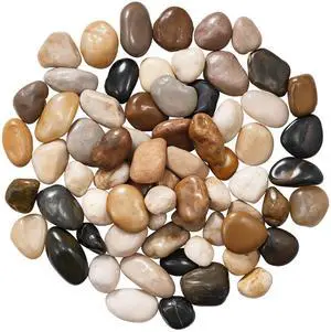 VEVOR Natural River Rocks 1-2 in 15 lbs Decorative Multi-Color Pebble Stones Smooth VEVOR Natural River Rocks 1-2 in 15 lbs Decorative Multi-Color Pebble Stones Smooth