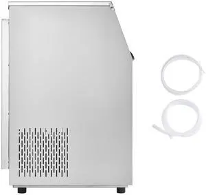 265lbs/24H Commercial Ice Maker, 108 Ice Cubes in 15 Minutes, Freestanding Ice Maker Machine with 66lbs Large Storage Capacity for Bar Office Restaurant, with LED Digital Display & Self-Cleaning