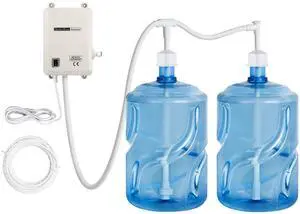 Bottled Water Dispenser Pump System, 2x5 Gallon Dispensing System, Automatic Electric Water Dispenser, Double-Pipe Water Jug Pump, Compatible Use with Coffee/Tea Machine, Refrigerator, Ice Maker