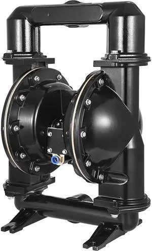 Air-Operated Double Diaphragm Pump, 2 inch Inlet & Outlet, Aluminum Alloy Body, 75 GPM & Max 120PSI, Nitrile Diaphragm Transfer Pump for Petroleum, Diesel, Oil and Low Viscosity Fluids