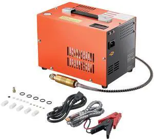 PCP Air Compressor, 4500PSI/30Mpa Portable PCP Airgun Compressor with Built-in Converter & Fan Cooling System, DC12V/AC120V Manual-Stop, Paintball and Scuba Tank Compressor Pump PCP Air Compressor, 4500PSI/30Mpa Portable PCP Airgun Compressor with Built-in Converter & Fan Cooling System, DC12V/AC120V Manual-Stop, Paintball and Scuba Tank Compressor Pump
