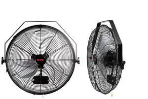 VEVOR Wall Mount Fan, 2 PCS 18 inch Waterproof, 3-speed High Velocity Max. 4000 CFM Industrial Wall Fan for Indoor, Commercial, Residential, Warehouse, Greenhouse, Workshop, Basement, Garage,Black