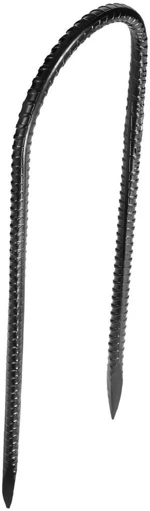 Rebar Stakes, 12-Inch, Heavy-Duty 0.32 in Diameter U Shape, Galvanized Steel Ground Anchors with Chisel Point End & Rust-Resistant Coating, for Gardening Support, Fence, Camping Tents (8-Pack) Rebar Stakes, 12-Inch, Heavy-Duty 0.32 in Diameter U Shape, Galvanized Steel Ground Anchors with Chisel Point End & Rust-Resistant Coating, for Gardening Support, Fence, Camping Tents (8-Pack)