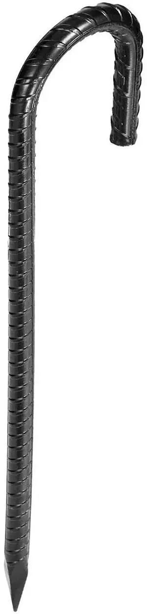 Rebar Stakes, 12-Inch, Heavy-Duty 0.4 in Diameter J Hook, Galvanized Steel Ground Anchors with Chisel Point End & Rust-Resistant Coating, for Gardening Support, Fence, Camping Tents (16-Pack) Rebar Stakes, 12-Inch, Heavy-Duty 0.4 in Diameter J Hook, Galvanized Steel Ground Anchors with Chisel Point End & Rust-Resistant Coating, for Gardening Support, Fence, Camping Tents (16-Pack)