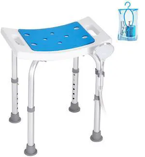 Shower Chair, Adjustable Height Shower Stool, Shower Seat for Inside Shower or Tub, Non-Slip Bench Bathtub Stool Seat for Elderly Disabled Handicap, 350 LBS Capacity Shower Chair, Adjustable Height Shower Stool, Shower Seat for Inside Shower or Tub, Non-Slip Bench Bathtub Stool Seat for Elderly Disabled Handicap, 350 LBS Capacity