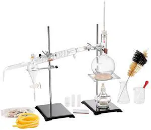 Essential Oil Distillation Kit, 500ml Distillation Apparatus, 3.3 Boro Lab Glassware Distillation Kit with Alcohol Lamp, Ceramic Mesh and 24, 40 Joint, 28 pcs Set Essential Oil Distillation Kit, 500ml Distillation Apparatus, 3.3 Boro Lab Glassware Distillation Kit with Alcohol Lamp, Ceramic Mesh and 24, 40 Joint, 28 pcs Set