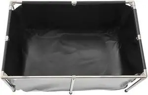 Canvas Fish Pond, 126.8 Gal Above Ground Fish Pond, PVC Koi Tank with Clear Viewing Panel, Rectangular Goldfish Tank with Stainless Steel Frame & Drain Valve, for Breeding Koi, Irrigation(Black) Canvas Fish Pond, 126.8 Gal Above Ground Fish Pond, PVC Koi Tank with Clear Viewing Panel, Rectangular Goldfish Tank with Stainless Steel Frame & Drain Valve, for Breeding Koi, Irrigation(Black)
