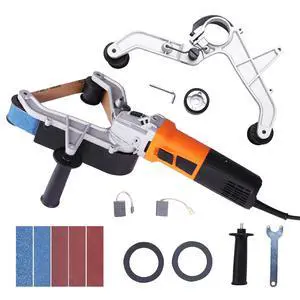 Pipe Tube Polisher Sander, 1000W Pipe Belt Sander with 6 Variable Speeds 1100-3200rpm, Professional Belt Sander Grinding Machine with 100PCS Sanding Belts for Burnishing Finishing Rust Removal Pipe Tube Polisher Sander, 1000W Pipe Belt Sander with 6 Variable Speeds 1100-3200rpm, Professional Belt Sander Grinding Machine with 100PCS Sanding Belts for Burnishing Finishing Rust Removal