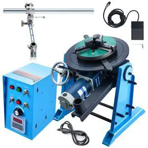 Rotary Welding Positioner 50KG, 0-90° Welding Positioning Turntable Table 0.5-6RPM 120W, with 12.4 Inch 3-Jaw Lathe Chuck & Welding Torch Stand Holder for Cutting, Grinding, Assembly, Testing Rotary Welding Positioner 50KG, 0-90° Welding Positioning Turntable Table 0.5-6RPM 120W, with 12.4 Inch 3-Jaw Lathe Chuck & Welding Torch Stand Holder for Cutting, Grinding, Assembly, Testing