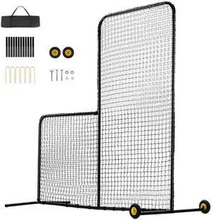 L Screen Baseball for Batting Cage, 7x7 ft Softball Safety Screen, Body Protector Portable Batting Screen with Carry Bag, Wheels, Ground Stakes, Heavy Duty Pitching Net for Pitchers Protection L Screen Baseball for Batting Cage, 7x7 ft Softball Safety Screen, Body Protector Portable Batting Screen with Carry Bag, Wheels, Ground Stakes, Heavy Duty Pitching Net for Pitchers Protection